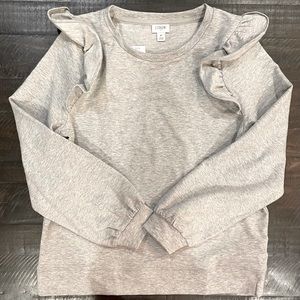 J Crew Ruffle Sweatshirt